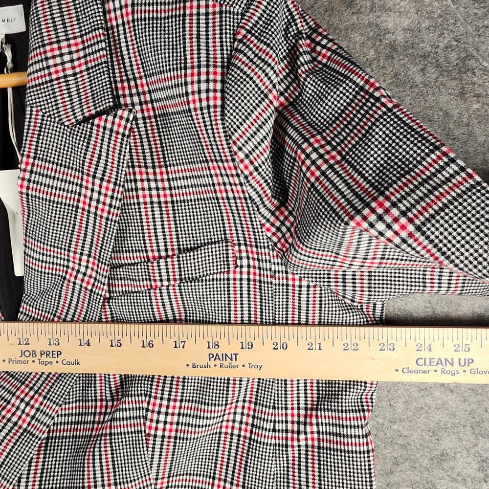 Free Assembly Women Plaid Double Breasted Blazer Jacket Multi Color Size XXL New - Picture 5 of 16